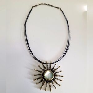 Beautiful‎ Gold Toned Sunbust Necklace